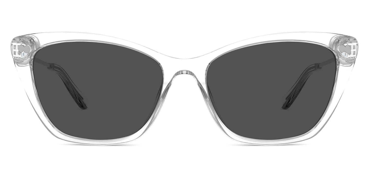 The Wanda - Crystal Clear Acetate Silver Metal Sun - Carousel3 - Pair Eyewear