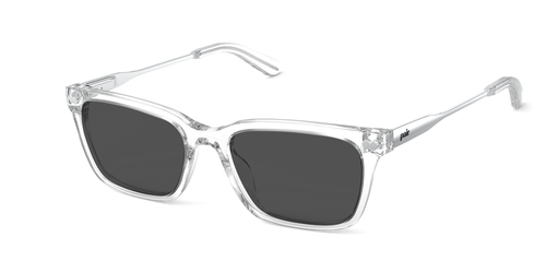The Larkin - Crystal Clear Acetate Silver Metal Sun - Pair Eyewear