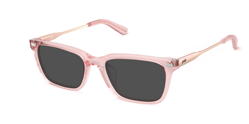 The Larkin - Pink Clear Acetate Rose Gold Metal Sun - Pair Eyewear