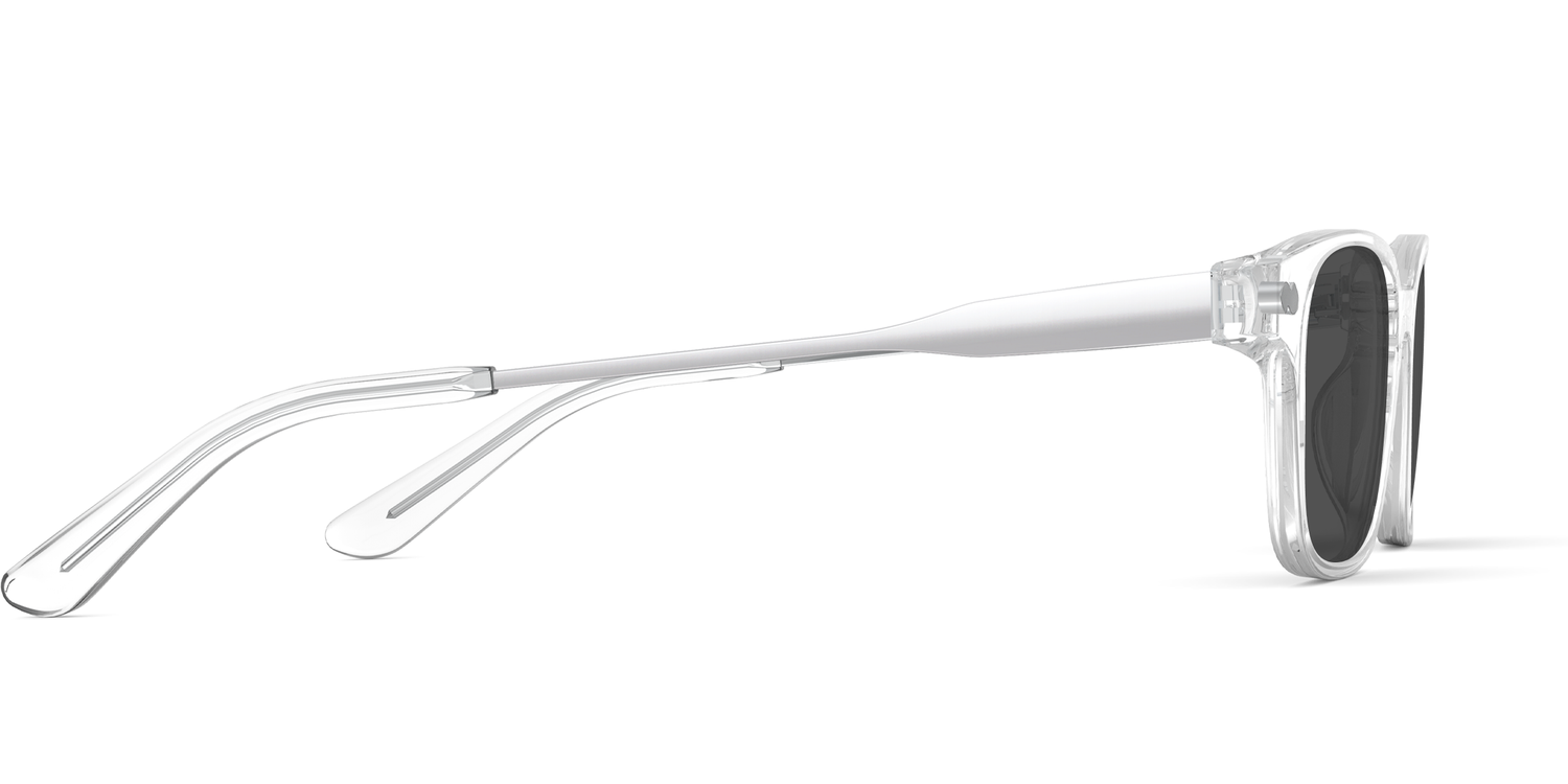 The Finley - Crystal Clear Acetate Silver Metal Sun - Carousel5 - Pair Eyewear