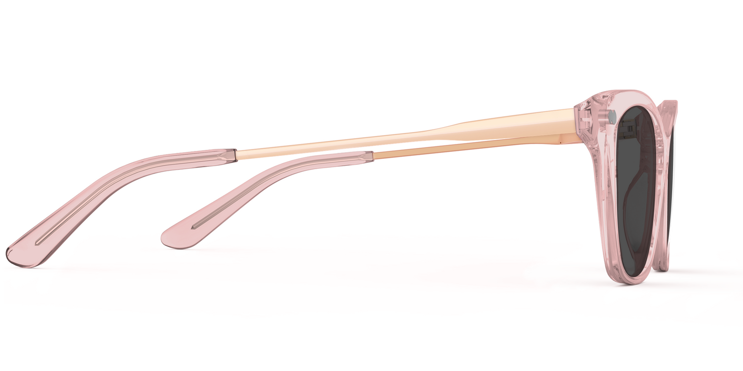 The Wanda - Pink Clear Acetate Rose Gold Metal Sun - Carousel5 - Pair Eyewear