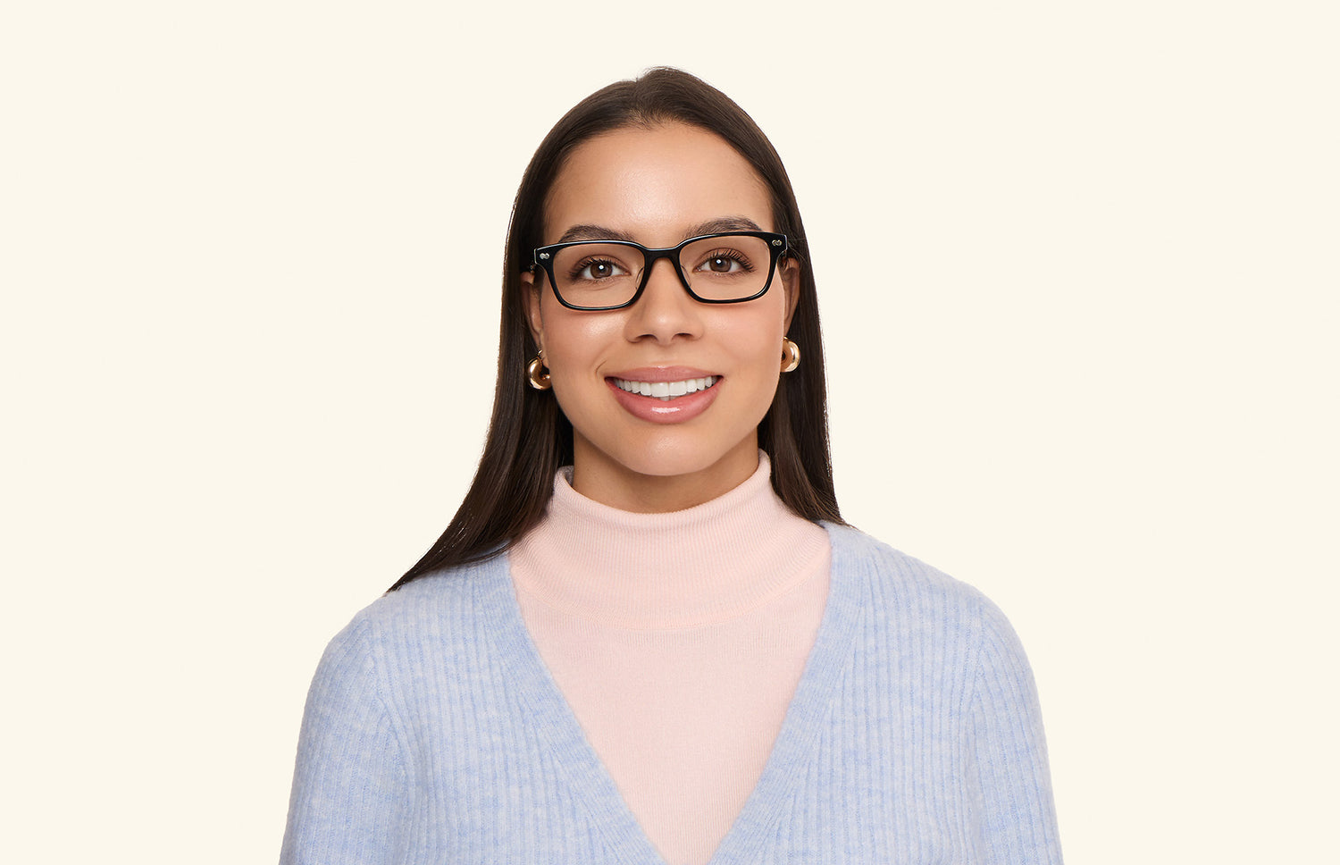 The Finley - Black Acetate Gold Metal - LifeStyle2 - Pair Eyewear