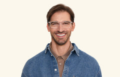 The Kirby - Crystal Clear Acetate Silver Metal - LifeStyle Thumbnail2 - Pair Eyewear