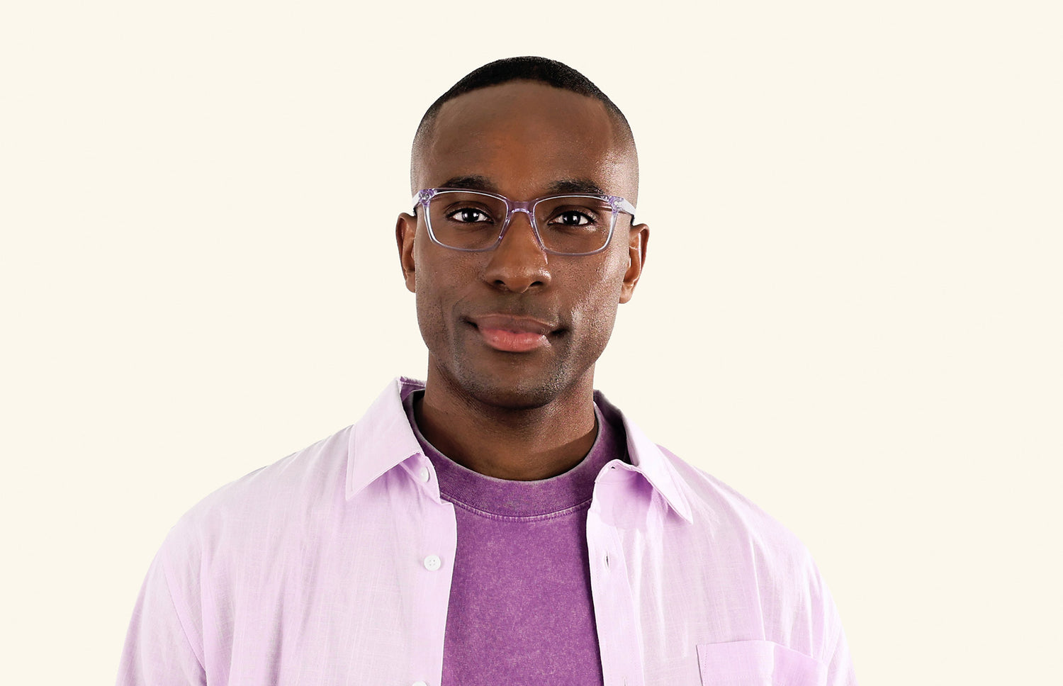 The Kirby - Lavender Clear - LifeStyle1 - Pair Eyewear