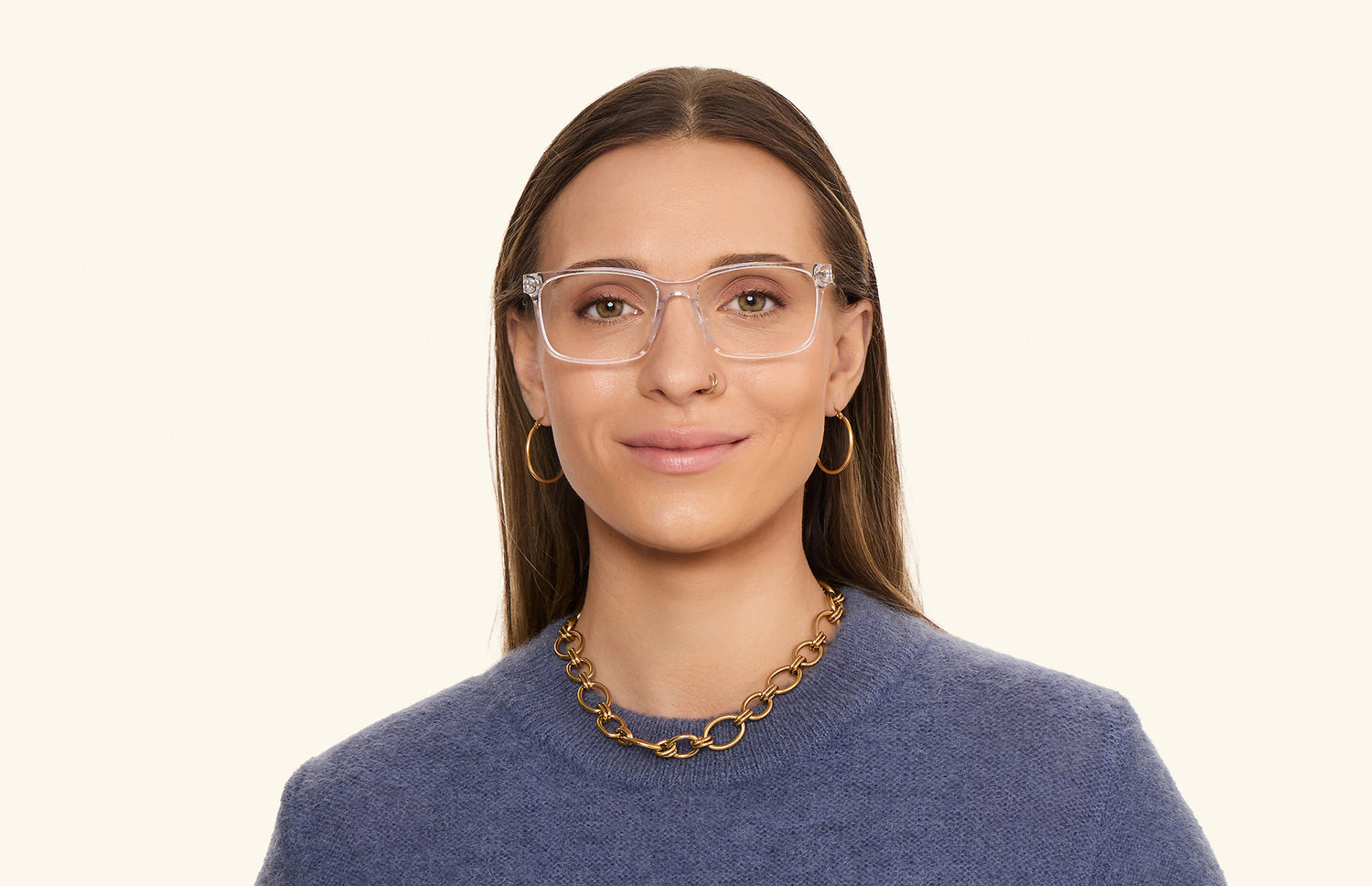 The Kirby - Crystal Clear Acetate Silver Metal - LifeStyle1 - Pair Eyewear