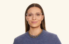 The Kirby - Crystal Clear Acetate Silver Metal - LifeStyle Thumbnail1 - Pair Eyewear