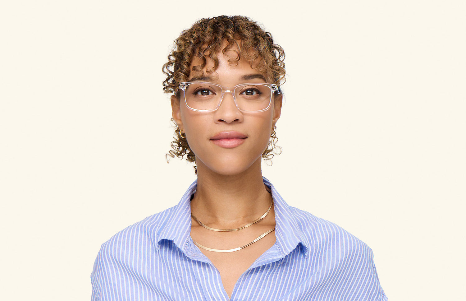 The Kirby - Crystal Clear Acetate Silver Metal - LifeStyle2 - Pair Eyewear