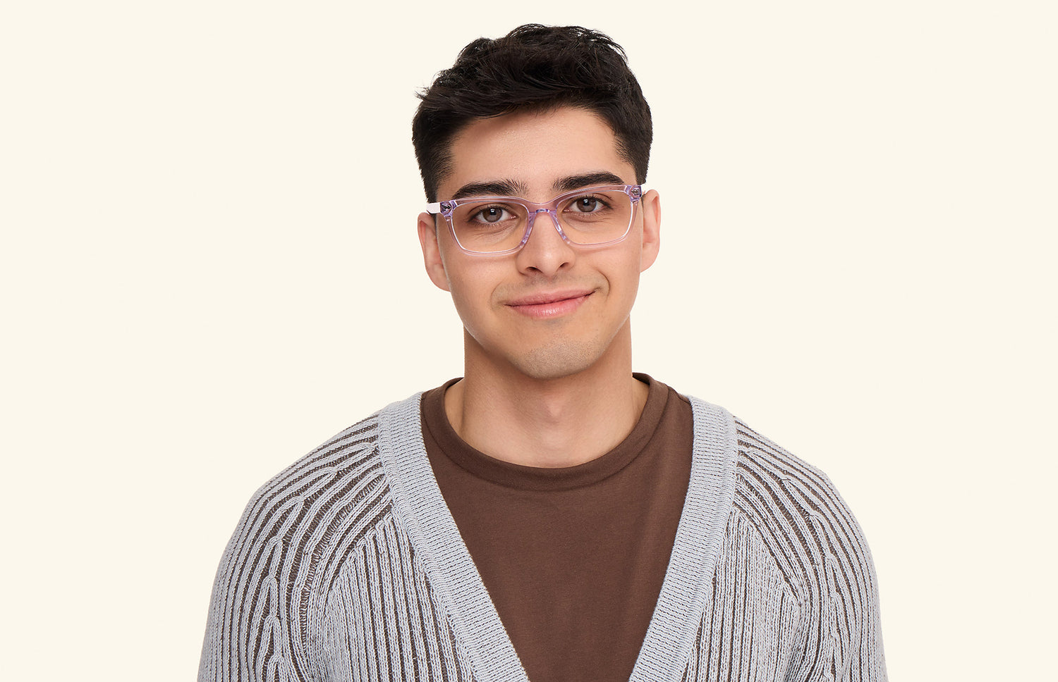 The Larkin - Lavender Clear - LifeStyle1 - Pair Eyewear
