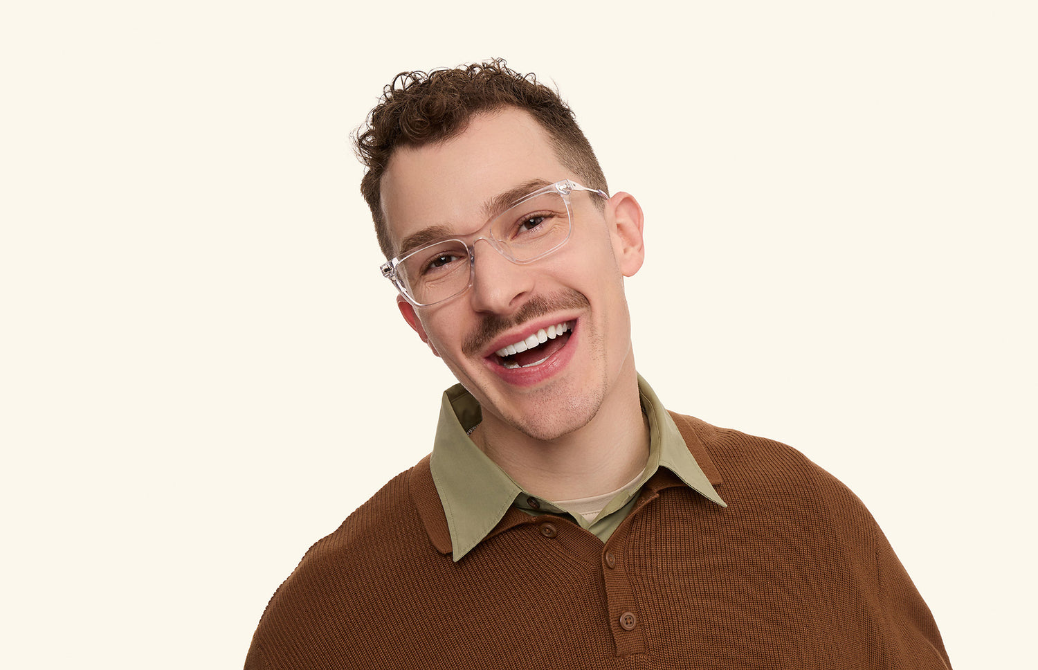 The Larkin - Crystal Clear Acetate Silver Metal - LifeStyle1 - Pair Eyewear