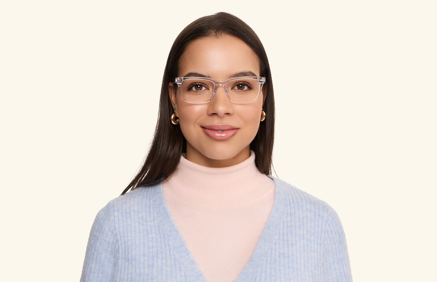 The Larkin - Crystal Clear - LifeStyle1 - Pair Eyewear