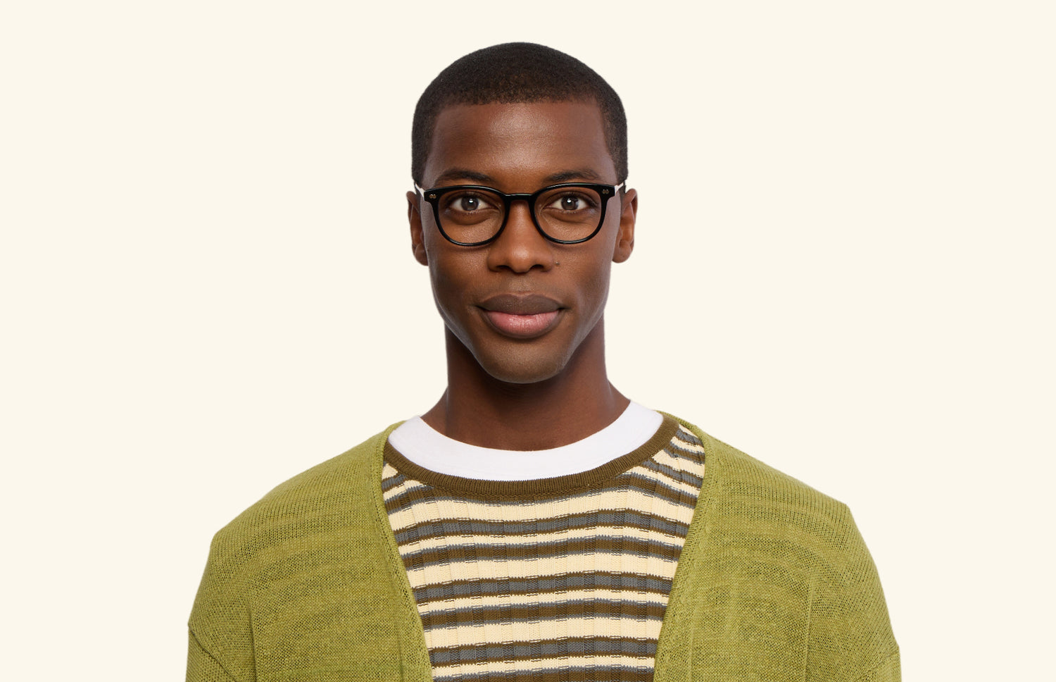 The Reese - Black Acetate Gold Metal - LifeStyle1 - Pair Eyewear