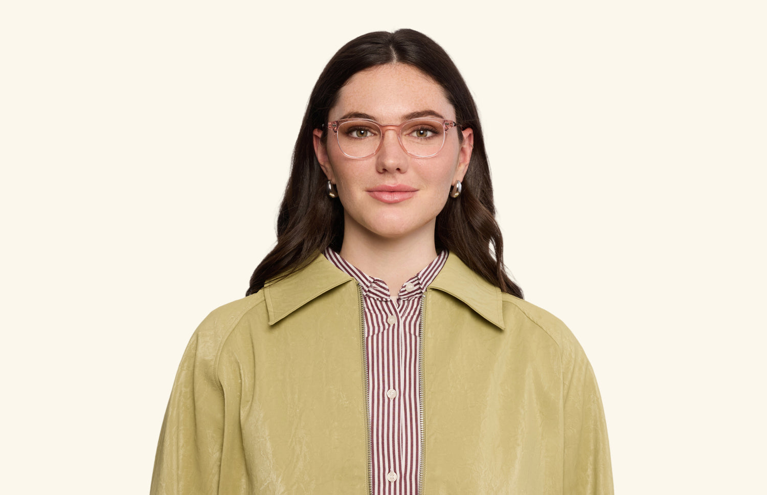 The Reese - Pink Clear Acetate Rose Gold Metal - LifeStyle1 - Pair Eyewear