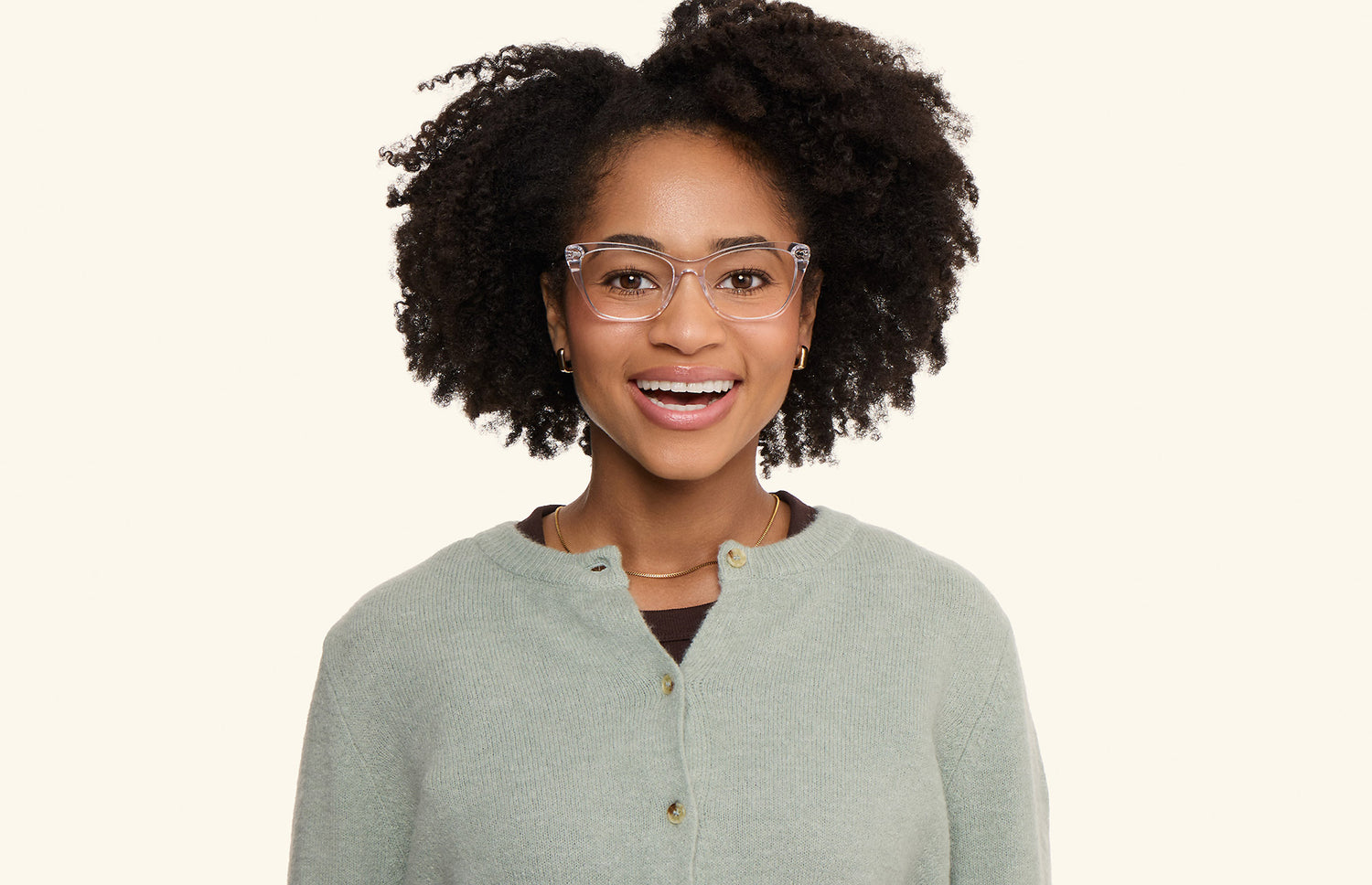 The Wanda - Crystal Clear Acetate Silver Metal - LifeStyle2 - Pair Eyewear