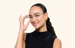 The Wanda - Crystal Clear Acetate Silver Metal - LifeStyle Thumbnail1 - Pair Eyewear