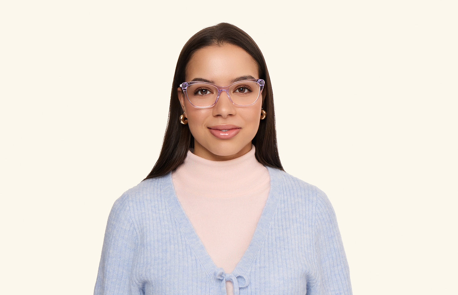 The Wanda - Lavender Clear - LifeStyle3 - Pair Eyewear