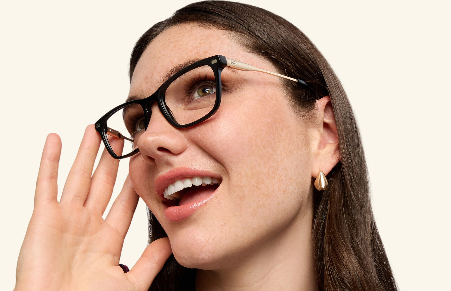 The Casper - Black Acetate Gold Metal - LifeStyle2 - Pair Eyewear