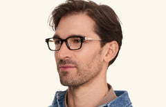 The Finley - Black Acetate Gold Metal - LifeStyle Thumbnail2 - Pair Eyewear