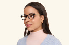 The Finley - Black Acetate Gold Metal - LifeStyle Thumbnail1 - Pair Eyewear