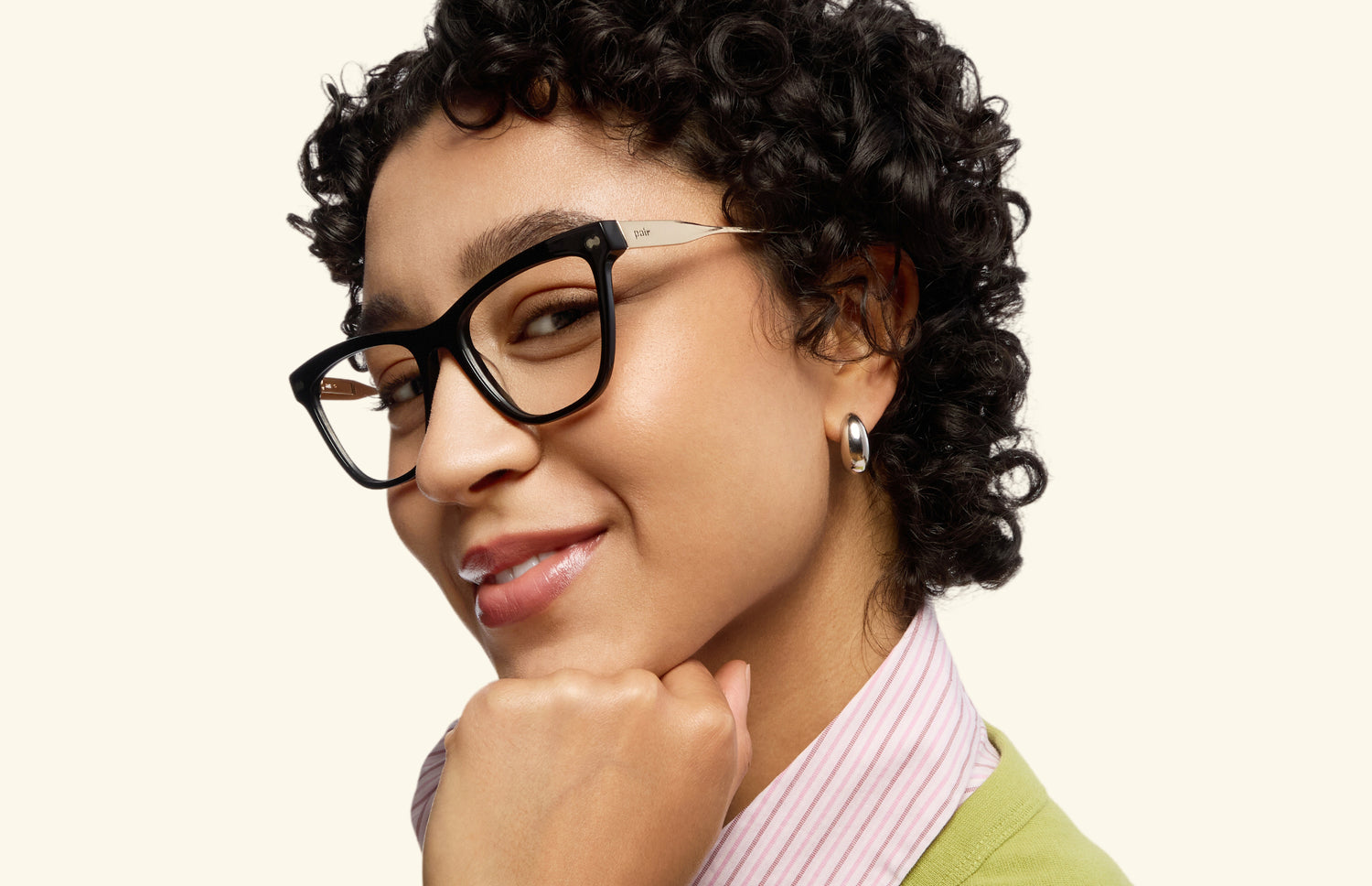 The Harper - Black Acetate Gold Metal - LifeStyle2 - Pair Eyewear
