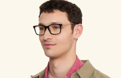 The Kirby - Black Acetate Gold Metal - LifeStyle Thumbnail3 - Pair Eyewear
