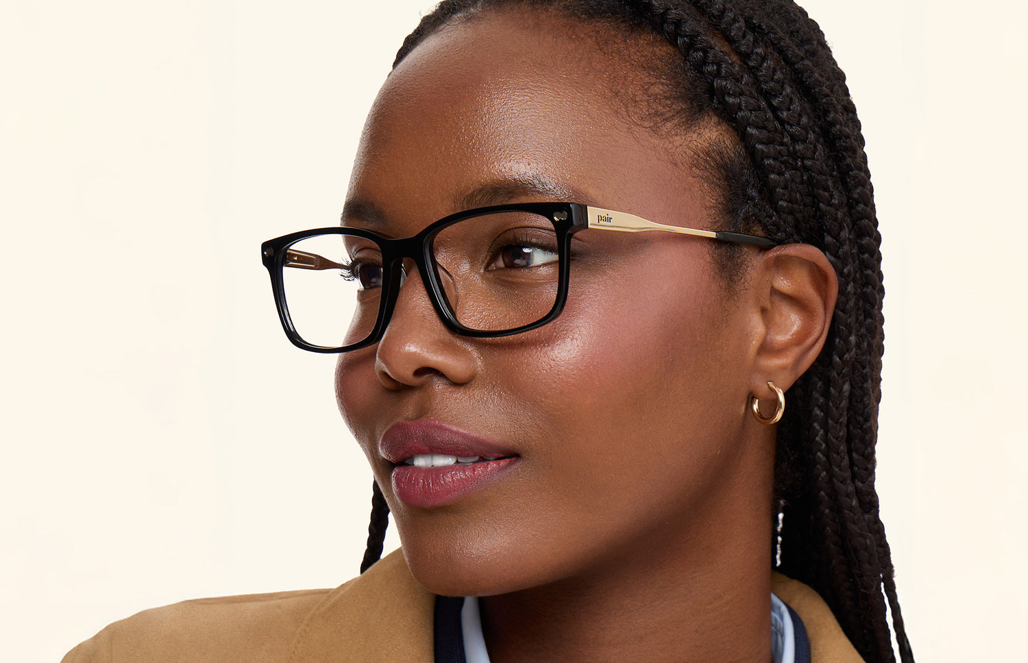 The Kirby - Black Acetate Gold Metal - LifeStyle3 - Pair Eyewear