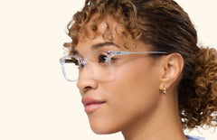The Kirby - Crystal Clear Acetate Silver Metal - LifeStyle Thumbnail4 - Pair Eyewear
