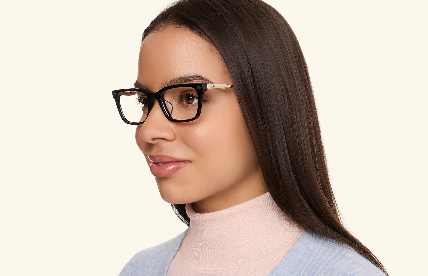 The Larkin - Black Acetate Gold Metal - LifeStyle2 - Pair Eyewear