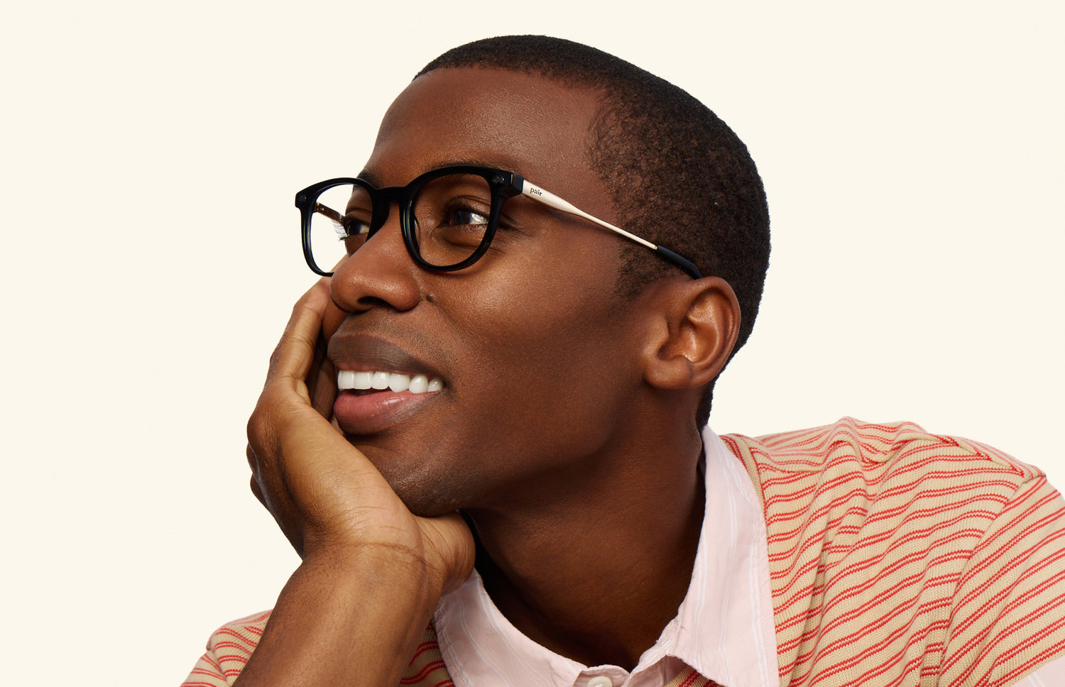 The Reese - Black Acetate Gold Metal - LifeStyle2 - Pair Eyewear