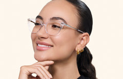 The Wanda - Crystal Clear Acetate Silver Metal - LifeStyle Thumbnail3 - Pair Eyewear