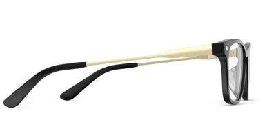 The Casper - Black Acetate Gold Metal - Thumbnail3 - Pair Eyewear