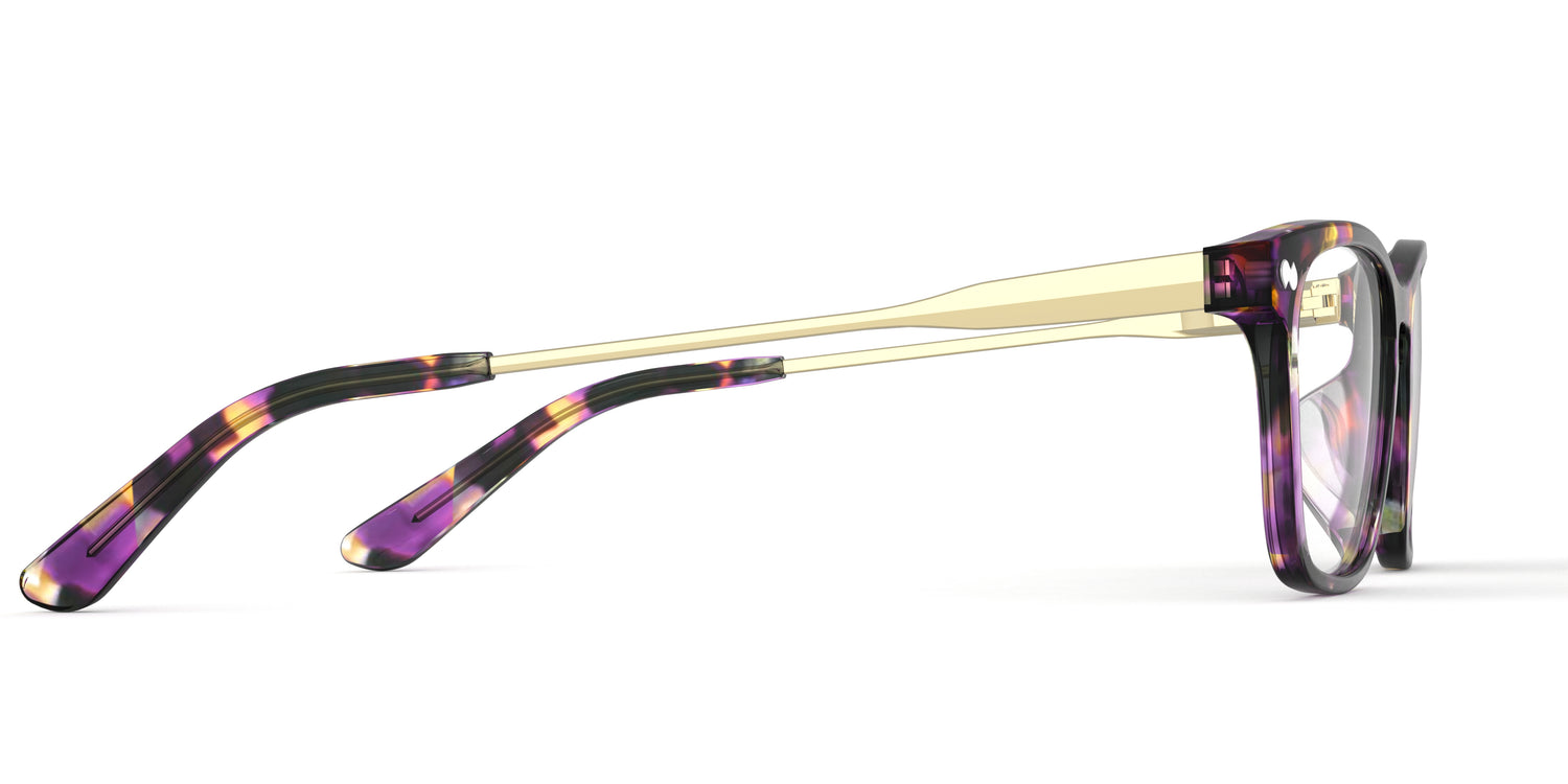 The Casper - Purple Confetti Tortoise Acetate Gold Metal - Carousel3 - Pair Eyewear