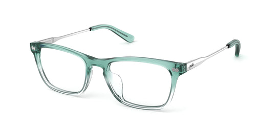 The Casper - Teal Pearlized Gradient Acetate Silver Metal - Pair Eyewear