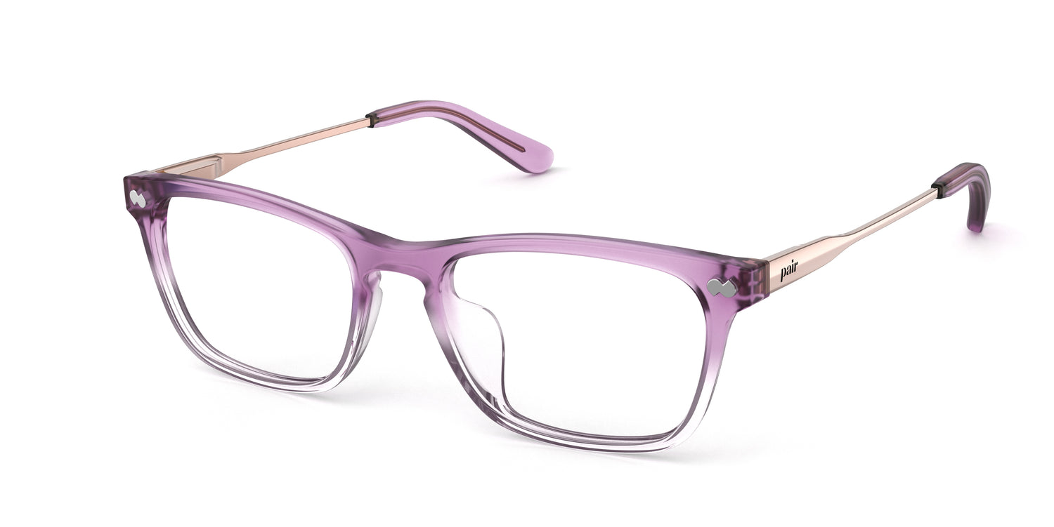 The Casper - Violet Pearlized Gradient Acetate Rose Gold Metal - Carousel1 - Pair Eyewear