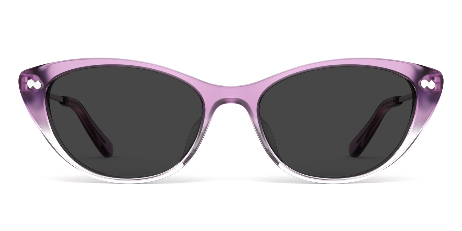 The ella - Violet Pearlized Gradient Acetate Rose Gold Metal Sun - Carousel3 - Pair Eyewear