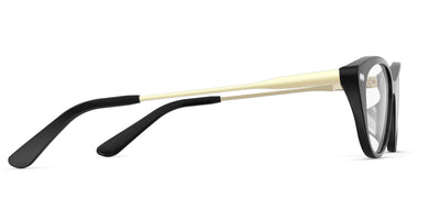 The ella - Black Acetate Gold Metal - Thumbnail3 - Pair Eyewear