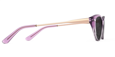 The ella - Violet Pearlized Gradient Acetate Rose Gold Metal Sun - Thumbnail5 - Pair Eyewear