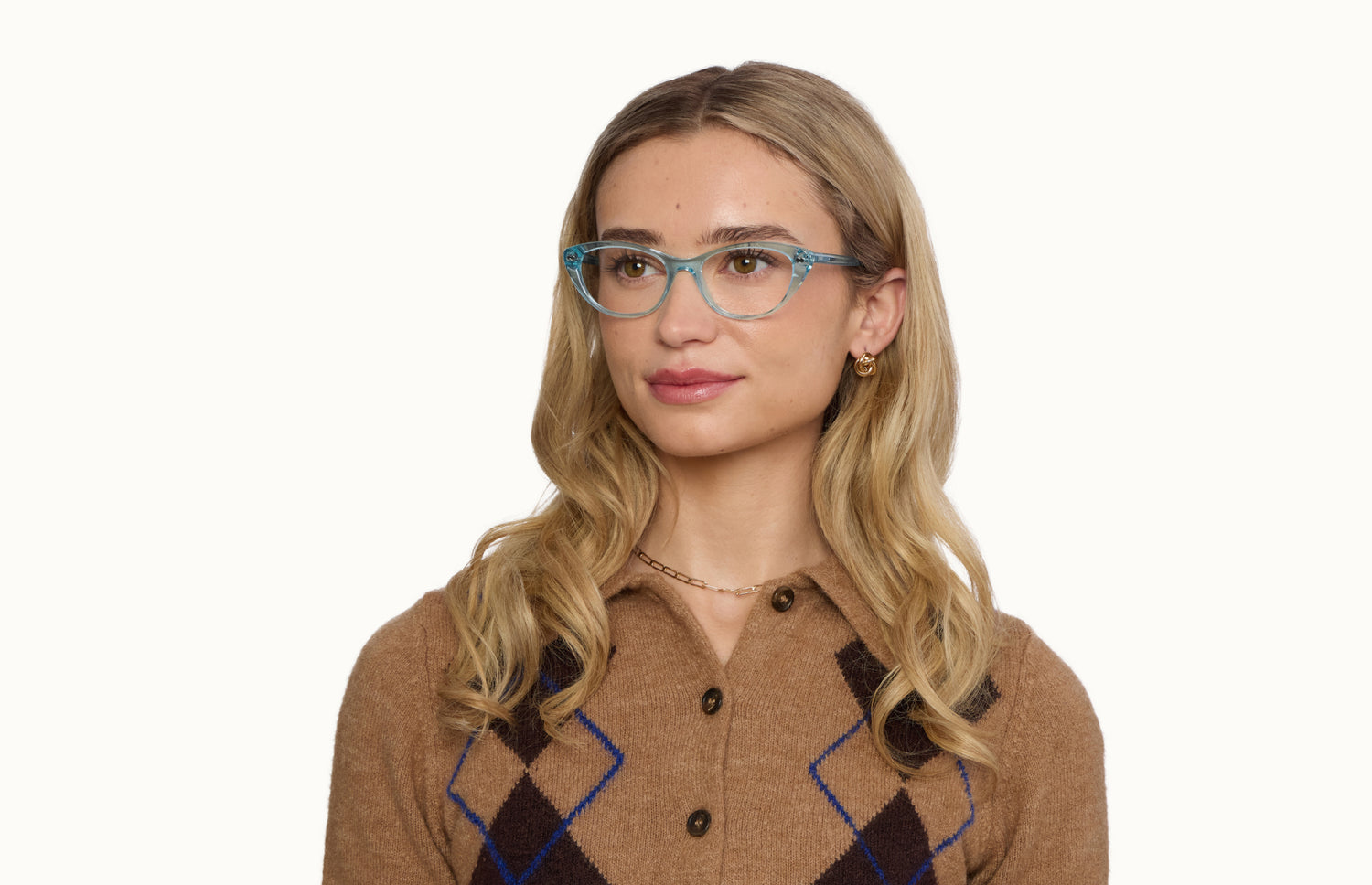 The ella - Seafoam Clear - LifeStyle1 - Pair Eyewear