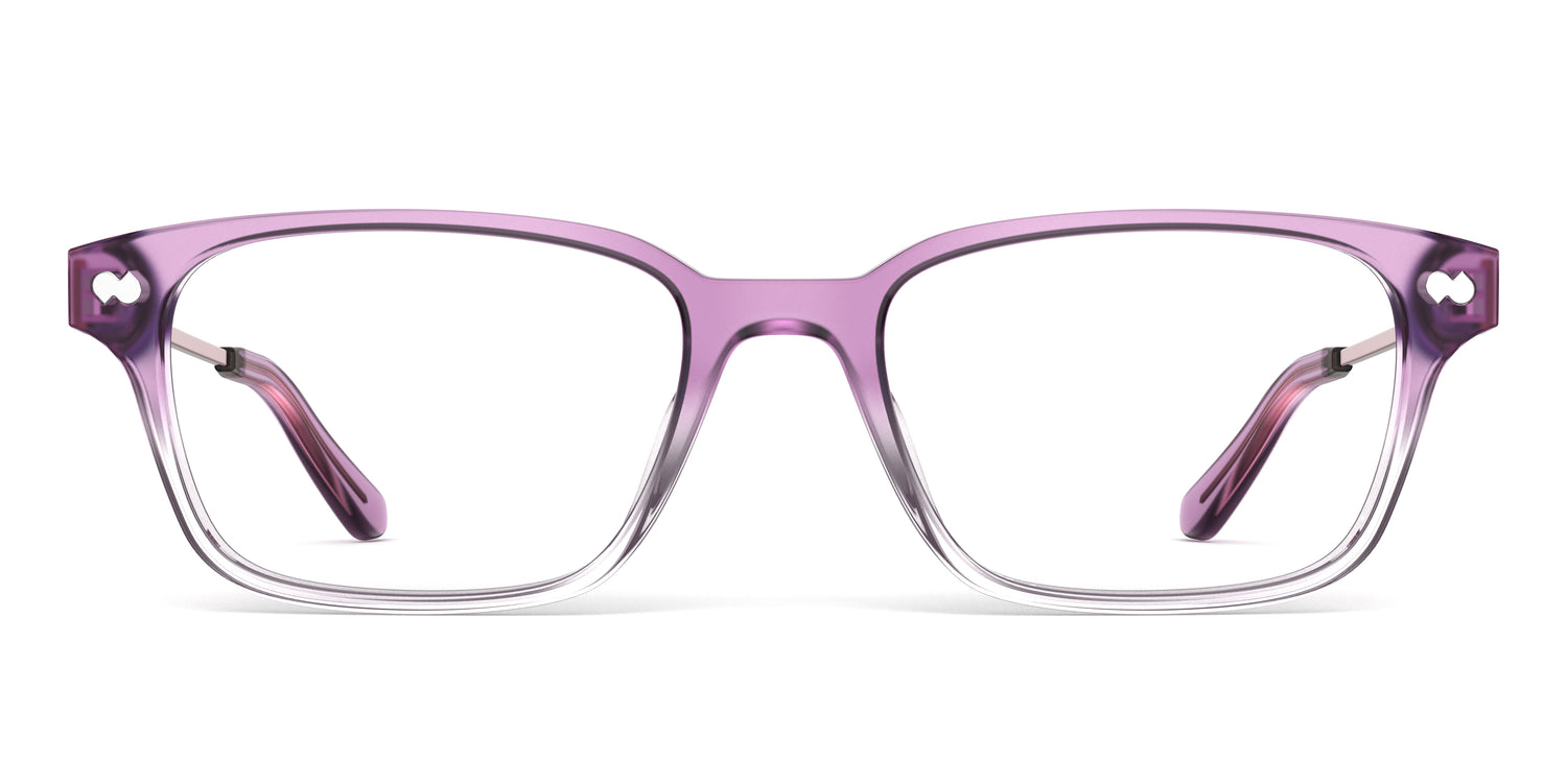The Finley - Violet Pearlized Gradient Acetate Rose Gold Metal - Carousel2 - Pair Eyewear