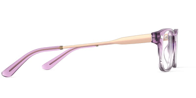 The Finley - Violet Pearlized Gradient Acetate Rose Gold Metal - Thumbnail3 - Pair Eyewear