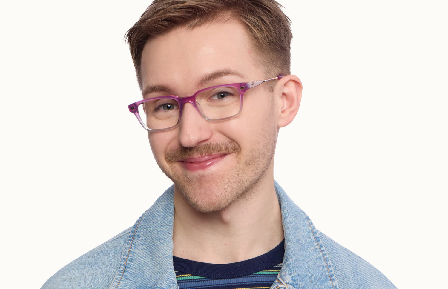 The Finley - Violet Pearlized Gradient Acetate Rose Gold Metal - LifeStyle2 - Pair Eyewear