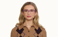 The Finley - Violet Pearlized Gradient Acetate Rose Gold Metal - LifeStyle Thumbnail1 - Pair Eyewear