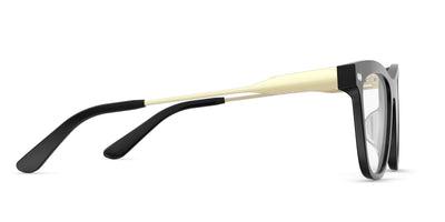 The Harper - Black Acetate Gold Metal - Thumbnail3 - Pair Eyewear