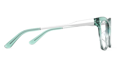 The Harper - Teal Pearlized Gradient Acetate Silver Metal - Thumbnail3 - Pair Eyewear