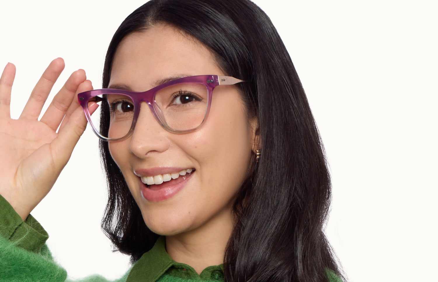 The Harper - Violet Pearlized Gradient Acetate Rose Gold Metal - LifeStyle2 - Pair Eyewear