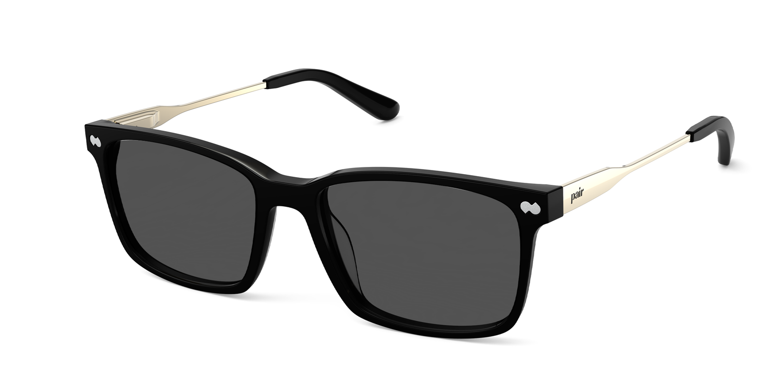 The Kirby - Black Acetate Gold Metal Sun - Carousel1 - Pair Eyewear