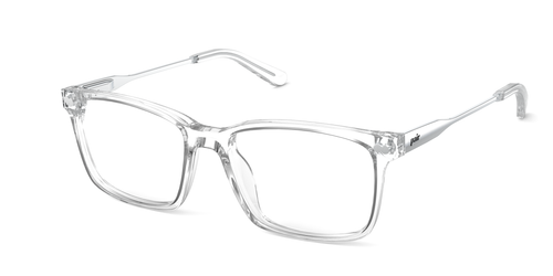 The Kirby - Crystal Clear Acetate Silver Metal - Pair Eyewear