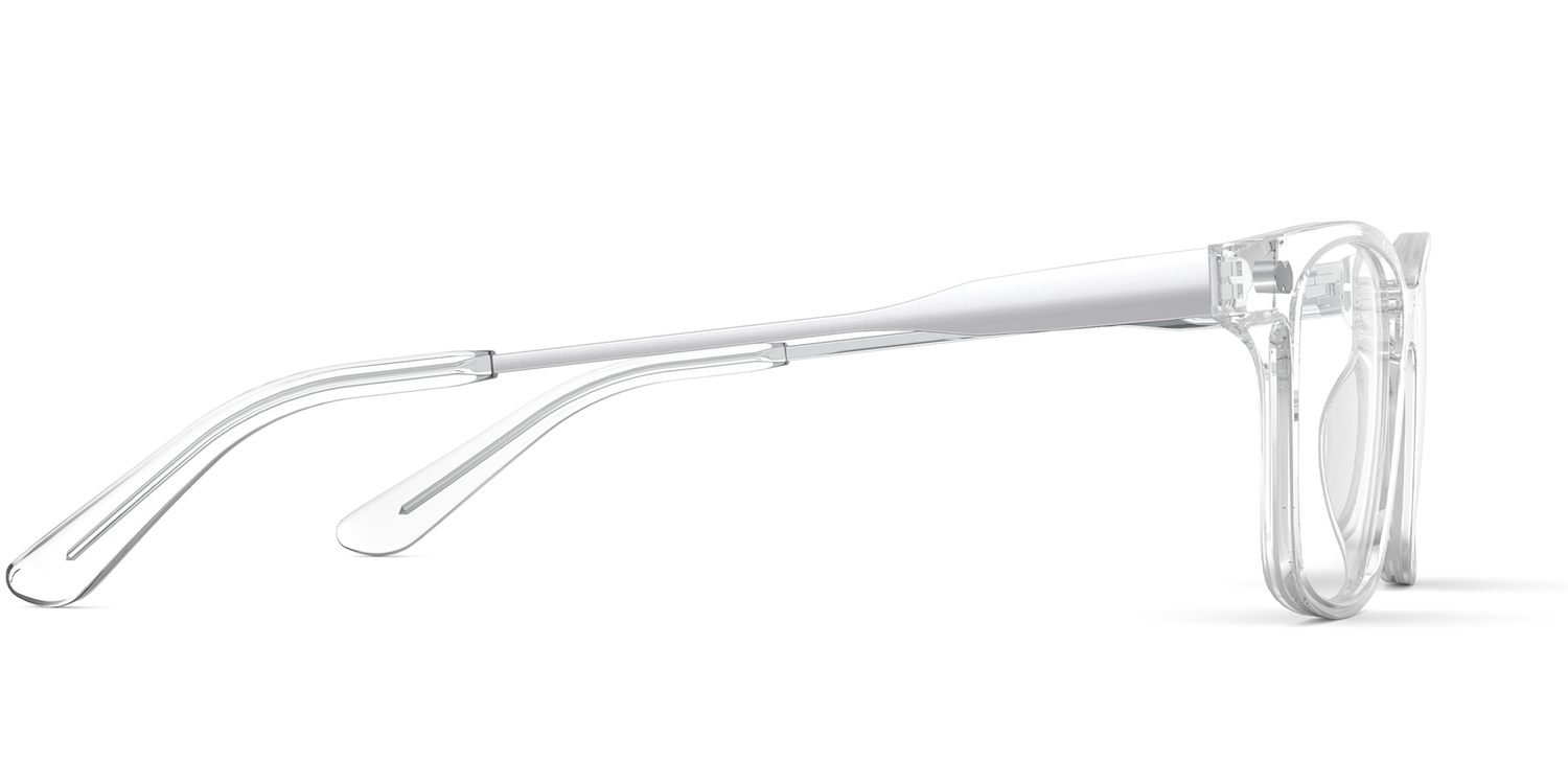 The Kirby - Crystal Clear Acetate Silver Metal - Carousel3 - Pair Eyewear