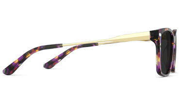 The Kirby - Purple Confetti Tortoise Acetate Gold Metal Sun - Thumbnail5 - Pair Eyewear