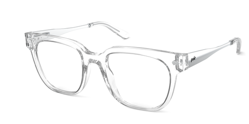 The Murphy - Crystal Clear Acetate Silver Metal - Pair Eyewear