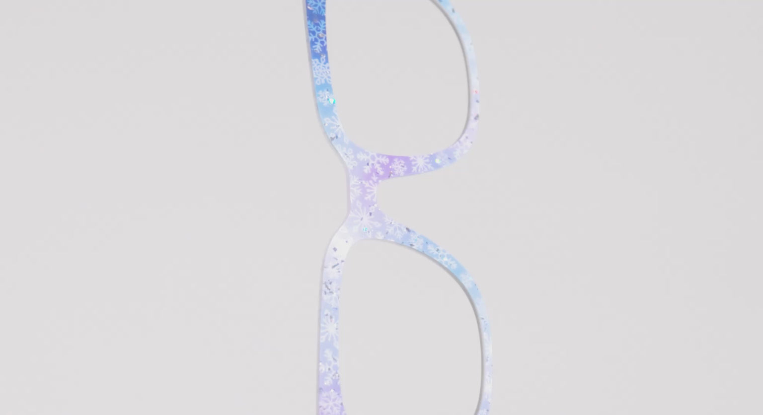 The Pastel Snowflake with Iridescent Glitter - LifeStyle Thumbnail Video1 - Pair Eyewear